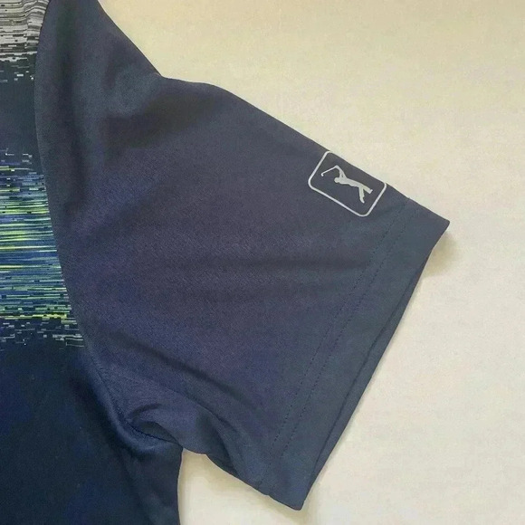 PGA Tour Pro Series Golf Shirt Polo M Blue Green And Gray Size L - Picture 4 of 6